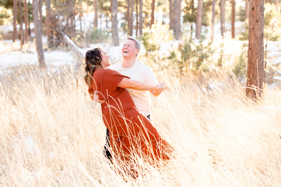 engagement photos in black forest regional park colorado springs