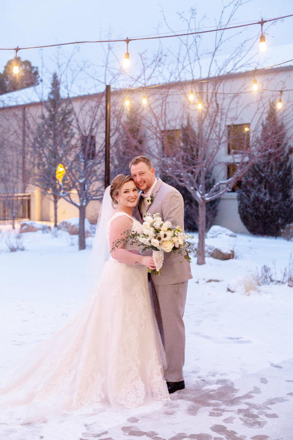 Couples Portraits in the snow at Black Forest Wedgewood