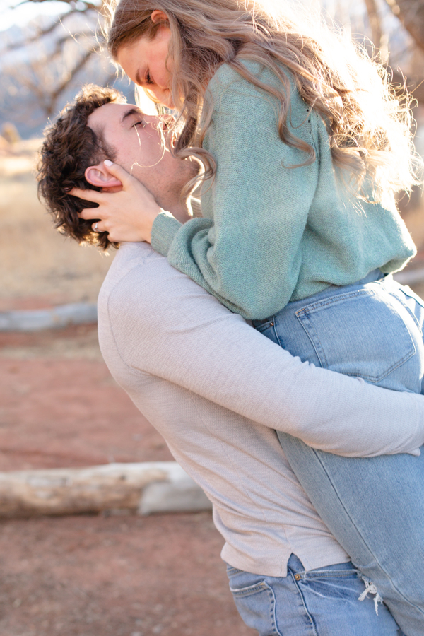 red rocks open space engagement photography in Colorado Springs