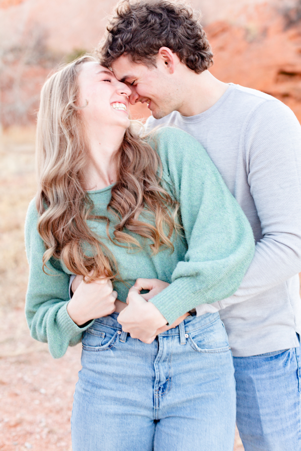 red rocks open space engagement photography in Colorado Springs