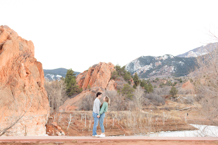 red rocks open space engagement photography in Colorado Springs