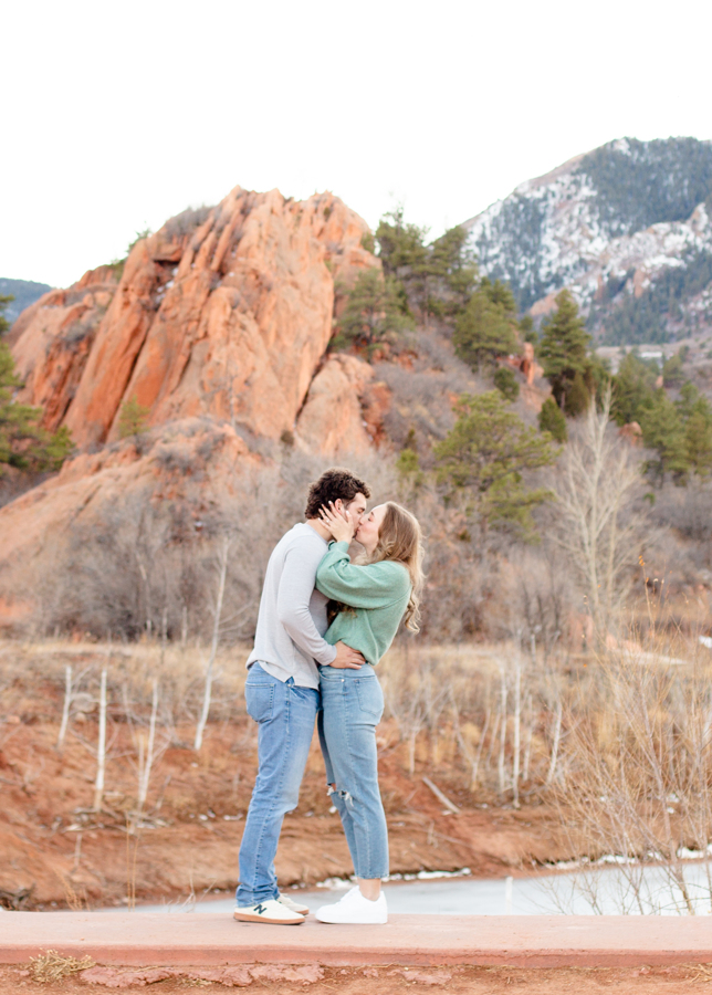 red rocks open space engagement photography in Colorado Springs