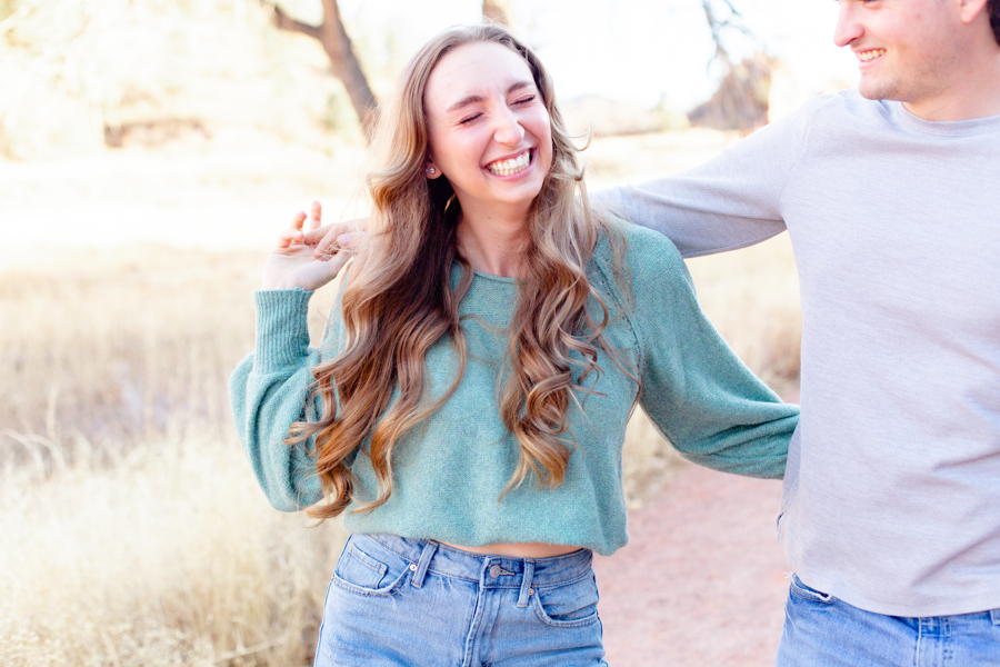 red rocks open space engagement photography in Colorado Springs